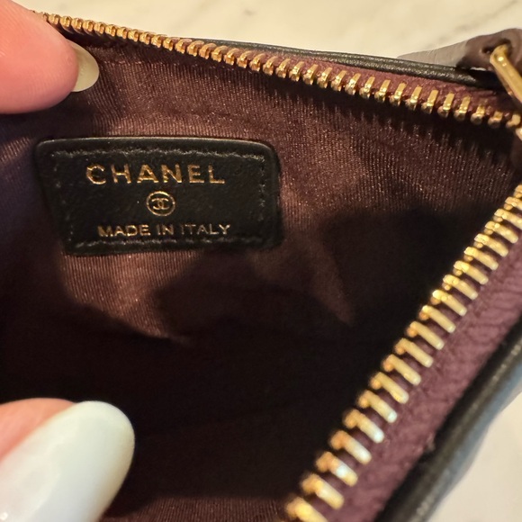 Copy Chanel Black Quilted Leather Coin Pouch - Picture 6 of 7